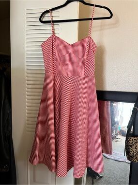 Vintage Forever 21 Gingham Spaghetti Strap Dress